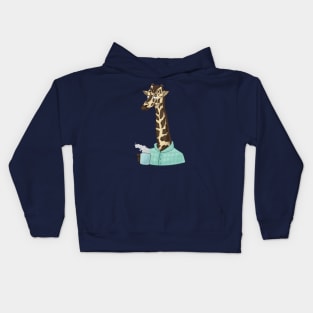 Tired giraffe Kids Hoodie